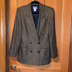 Pendleton Houndstooth Double-Breasted Blazer